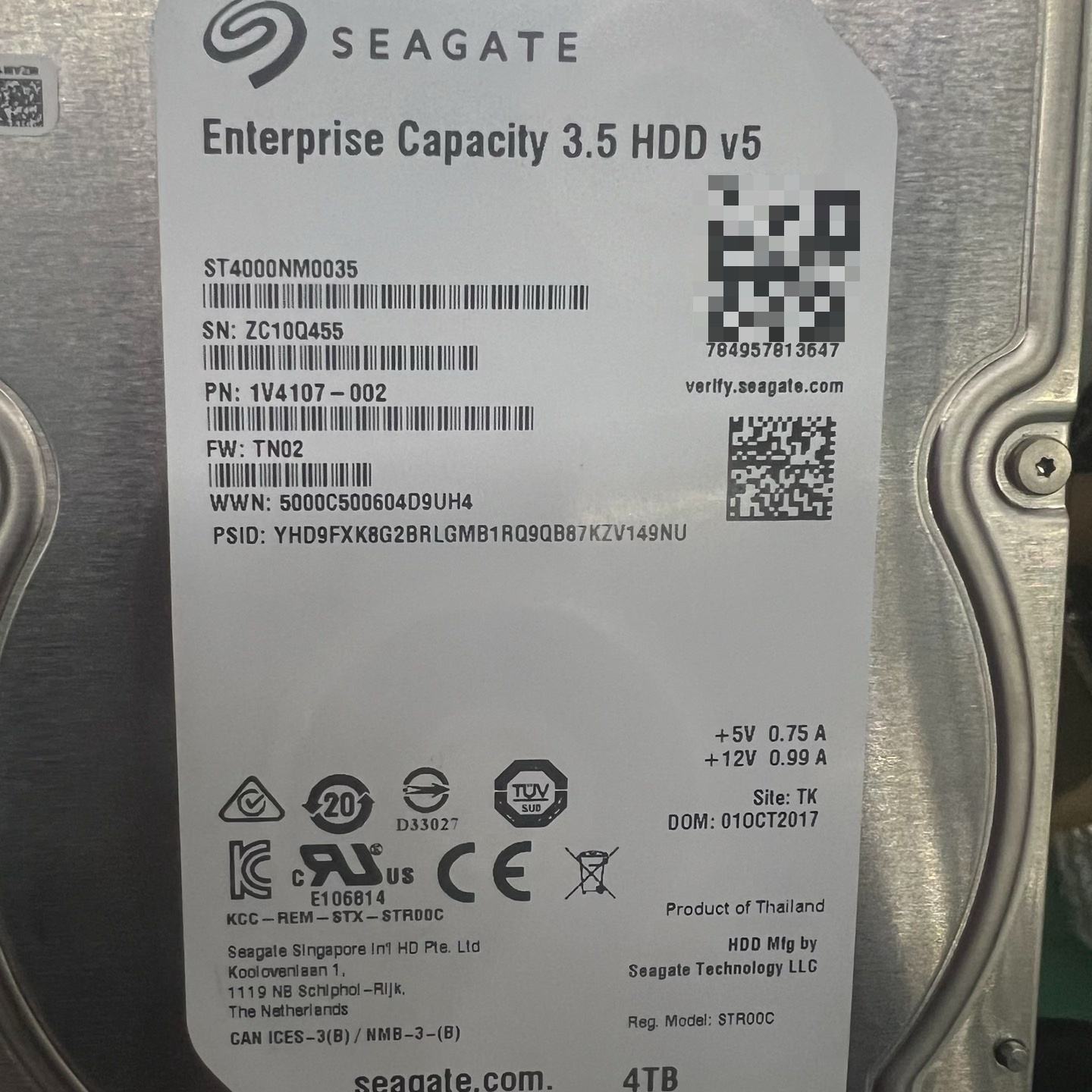 希捷4TB企业级硬盘ST4000NM0035-议价 - 实物图