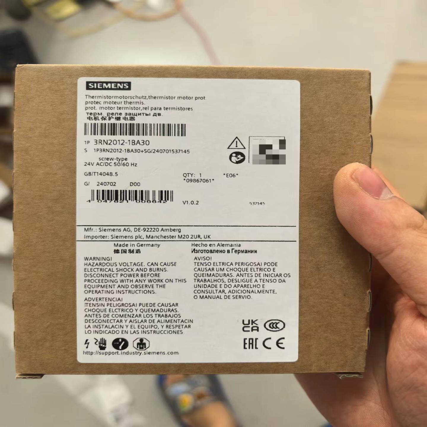 3RN2012-1BA30热敏电阻电机保护继电器；议价