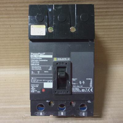 Square D QBE QBE32150 3 Pole 150 Amp 240V PowerPact Circuit