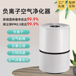 负离子空气净化器家用办公室除烟除味除甲醛净化机外贸