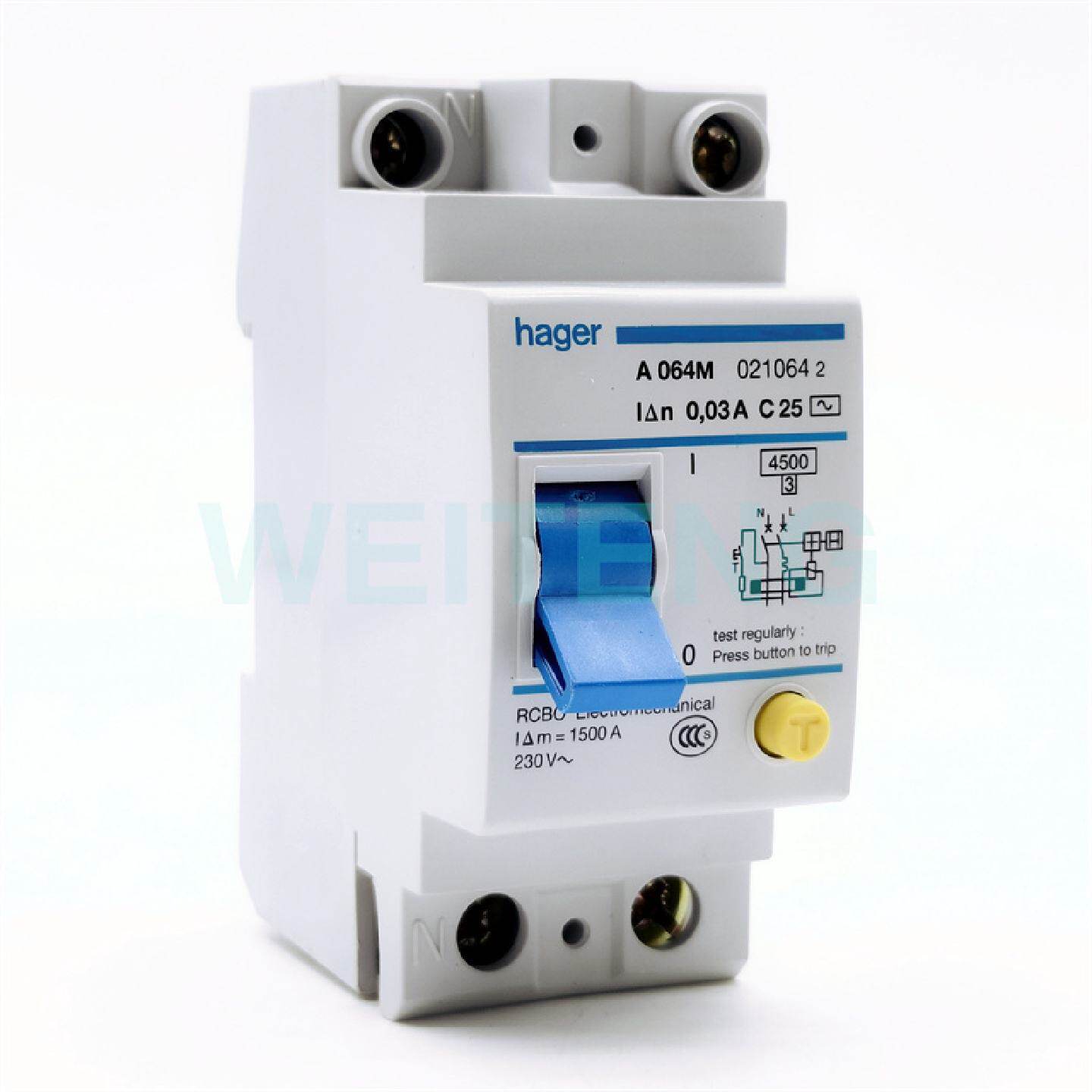 供应海格HAGER原装进口断路器A064M 25A漏电保护器 C