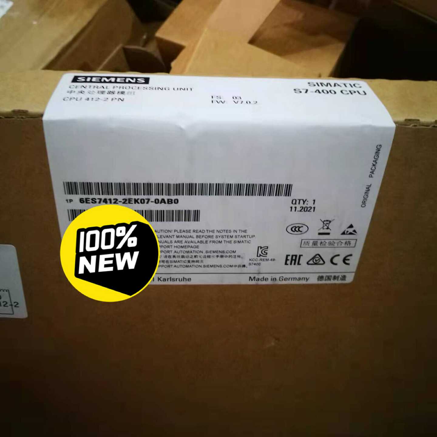 6ES7412-2EK07-0AB0原标未拆封询价