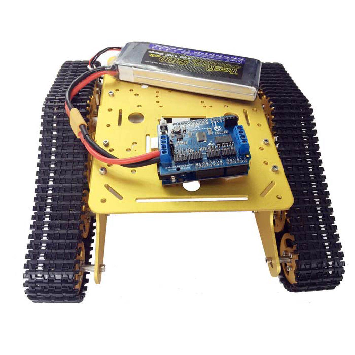 兼容ArduinoUNOWiFi遥控T300机器人履带坦克小车带航模电源套件
