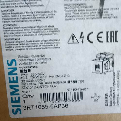 溢价-接触器3RT10556AP36