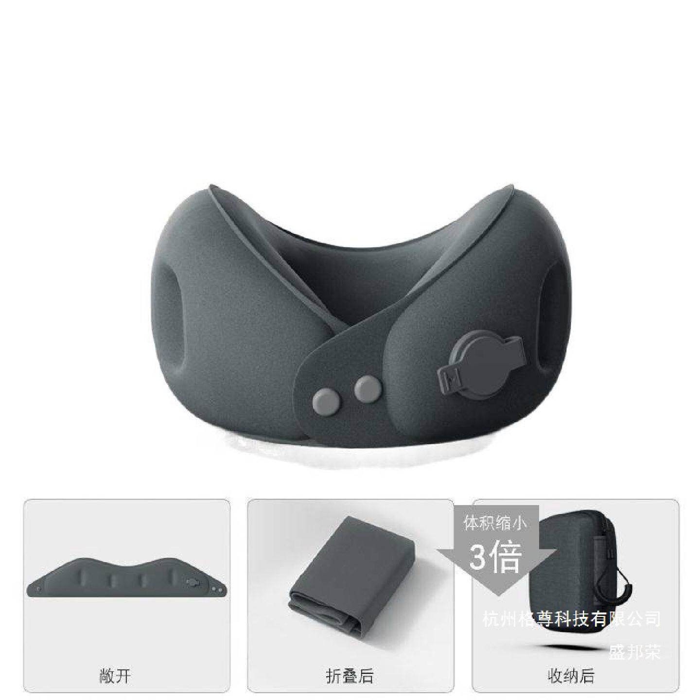 充气型枕便携式护颈枕脖子靠枕可收纳飞机旅行睡觉形枕颈托脖套气