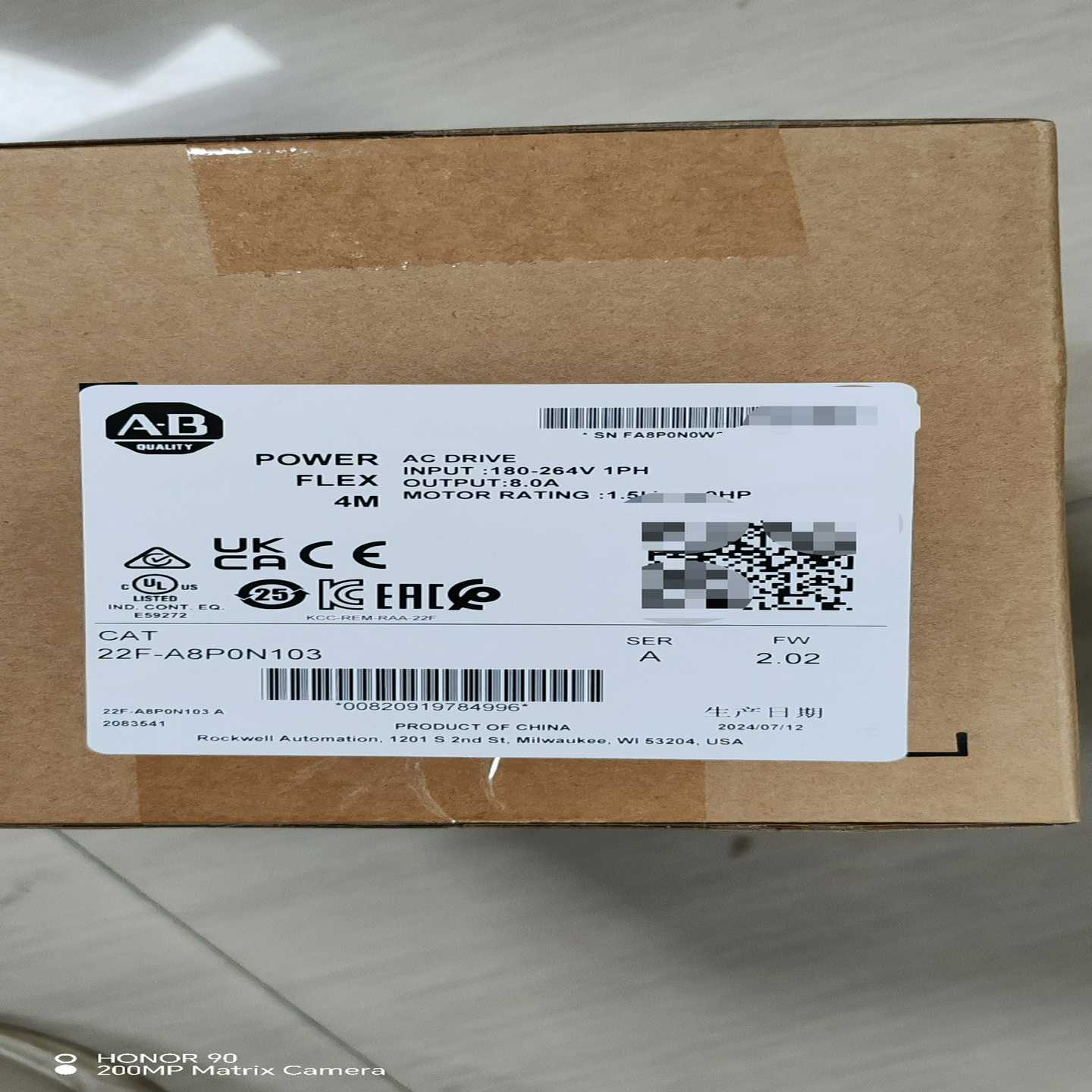 22F-A8P0N103罗克韦尔AB变频器原【询价】