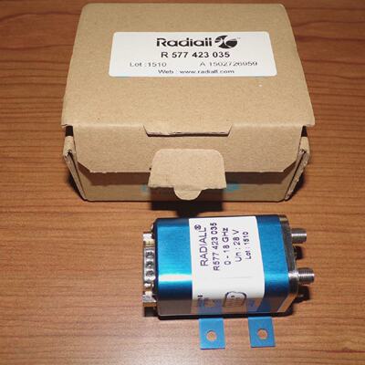 Radiall DPDT Ramses SMA 18GHz Failsafe Indicators 28Vdc R577