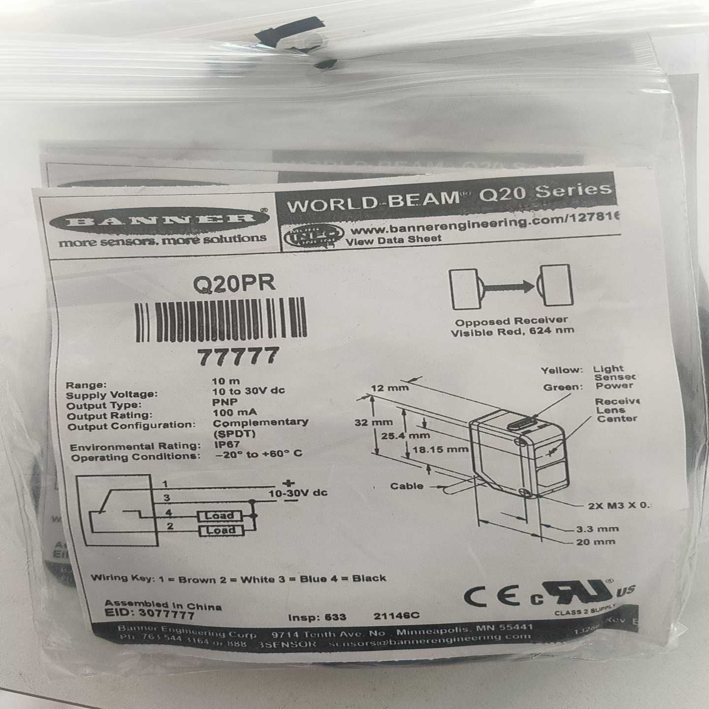 邦纳传感器Q20PR询价