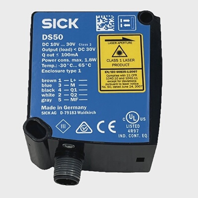 SICK DS50 DS50P1122 1047405 MID RANGE DISTANCE SENSOR USED