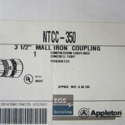 Neu APPLETON NTCC350 8.9cm Kupplung NTCC350