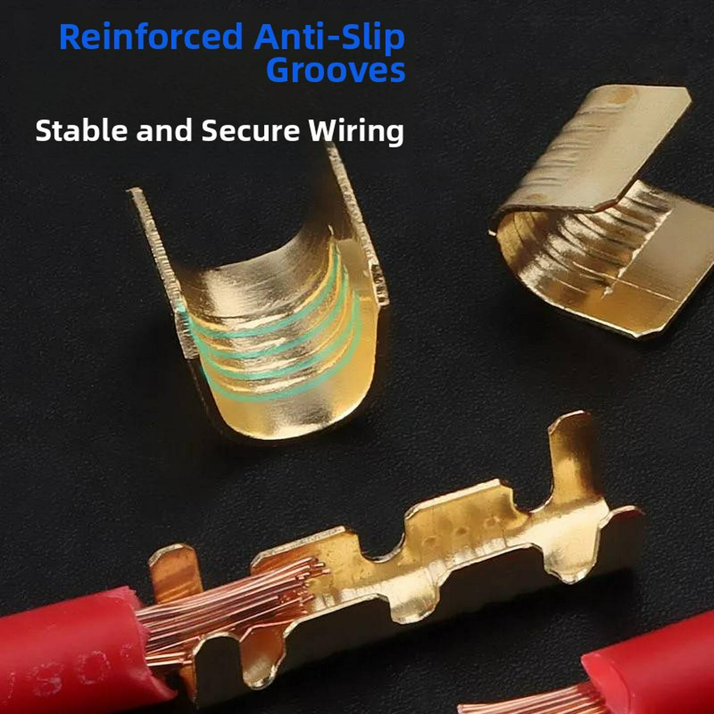 压接线扣端子454Cu型铜线扣线和线扣铜扣快速c型线夹冷压接头