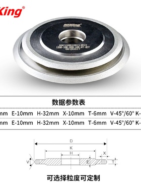 单斜边金刚石砂轮磨刀砂轮钻石合金打磨工具双斜边砂轮磨钨钢锯片