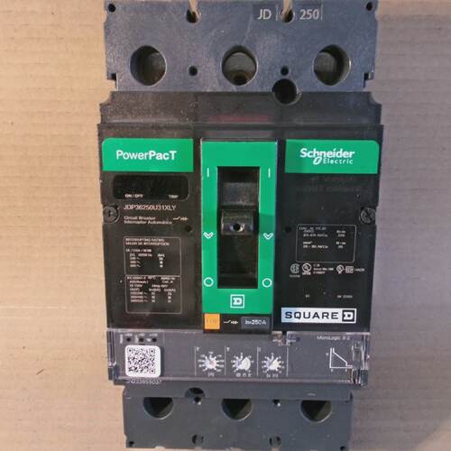 NEW Square D JDP36250U31XLY 250 AMP 3 POLE POWER PACT SILK S