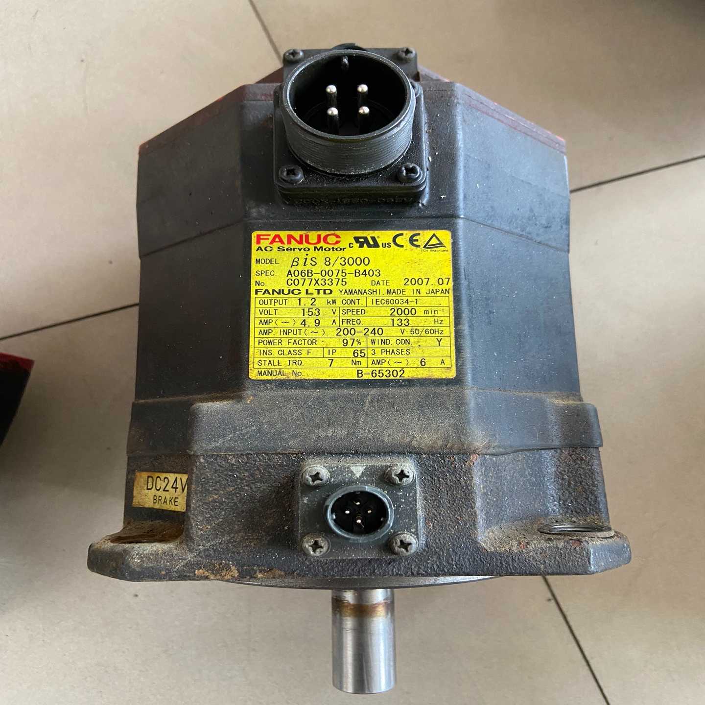 FANUC伺服电机A06B-0075-B403，含编码器，原询价