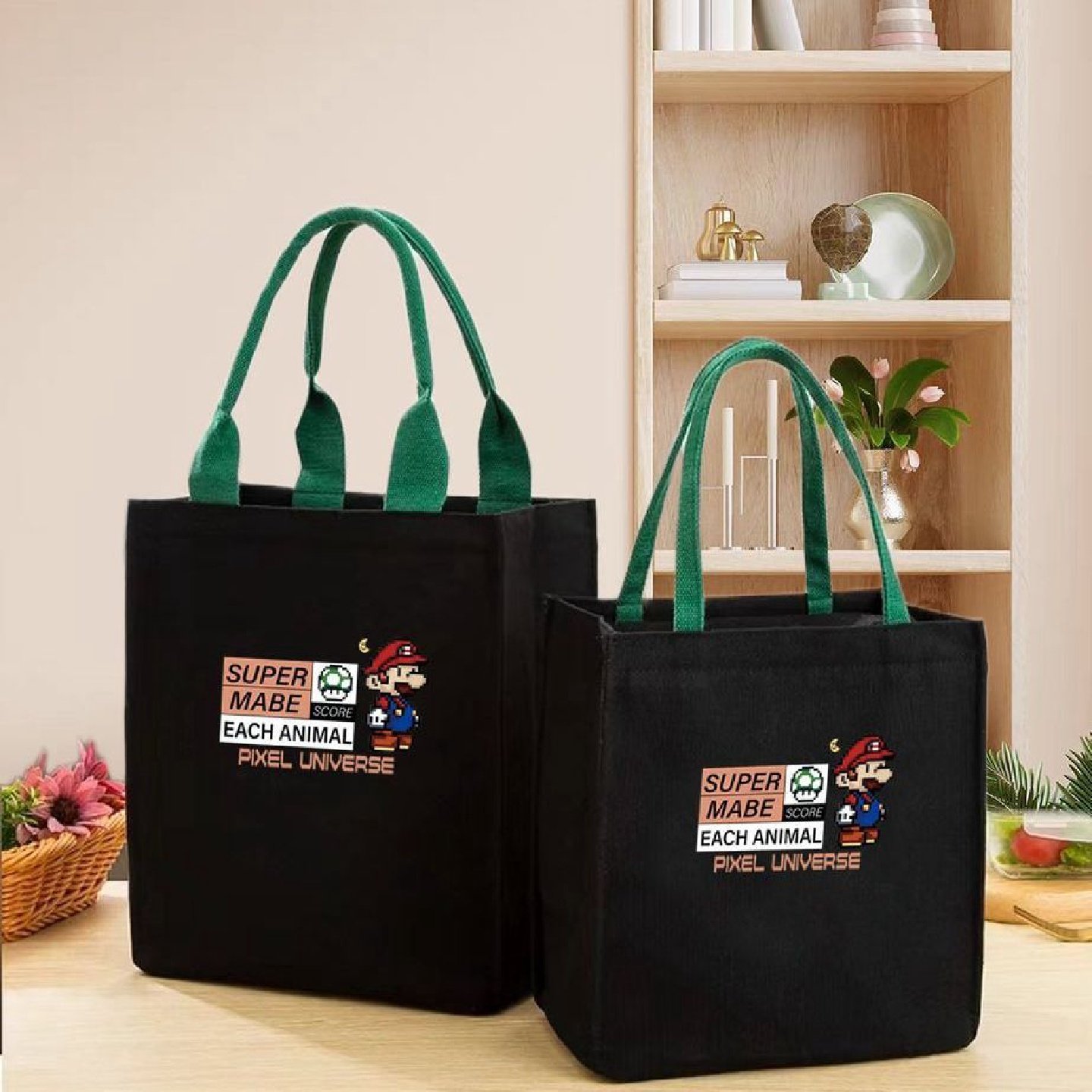 大容量卡通饭盒袋学生党男生防水防油带饭手提袋上班族电热饭盒包,收纳整理,饭盒袋,淘宝优惠券,粉丝福利购,淘宝优惠卷