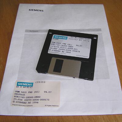 Siemens 6GK17451AD000EA0 COM 5431 FMS A1 floppy disk in open
