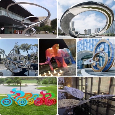 大型校园不锈钢雕塑定制广场城市白钢雕像房地产园林金属创意景观