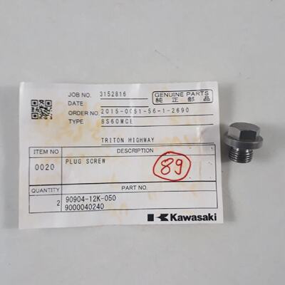 Prise Vis 9090412K050 9000040240 Pour Kawasaki 8S60MCE Vrita