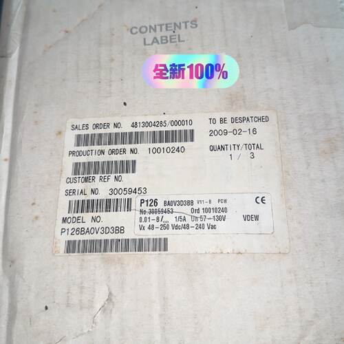 【议价】AREVA P126BA0V3D3BB 0V 全新/二手均有货