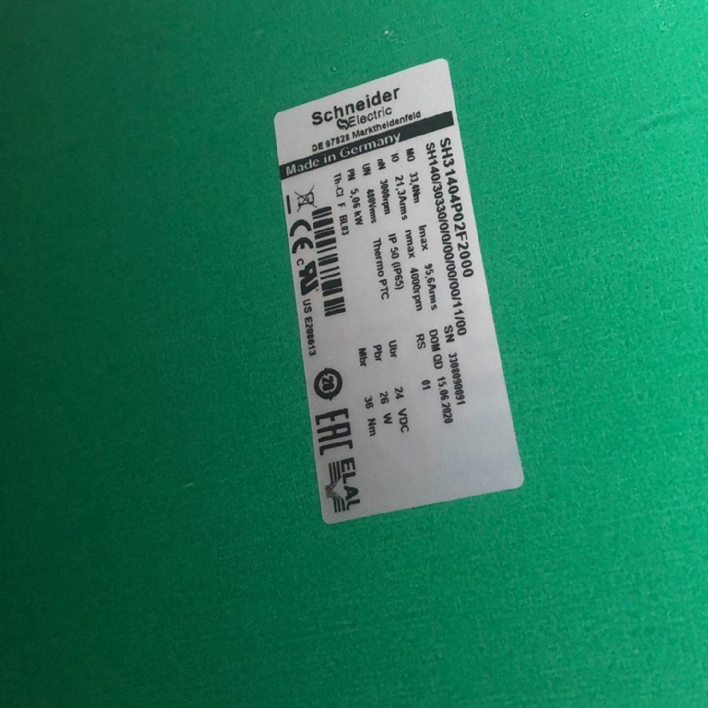 议价施耐德Electric伺服马达SH31404P02F2000