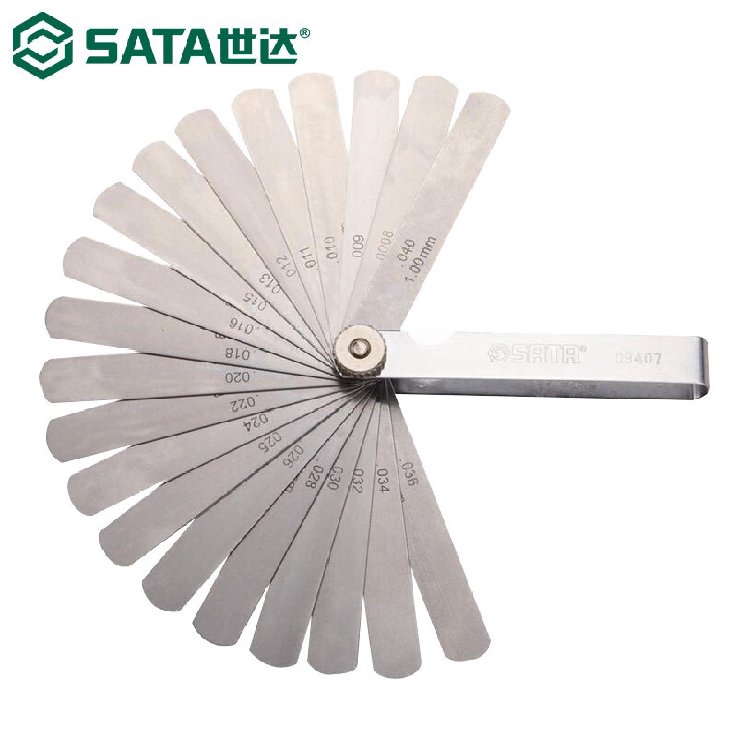 世达（SATA）32件套公英制塞尺0.02-1mm塞尺不锈钢薄规塞规09407,居家布艺,入户地垫,淘宝优惠券,粉丝福利购,淘宝优惠卷