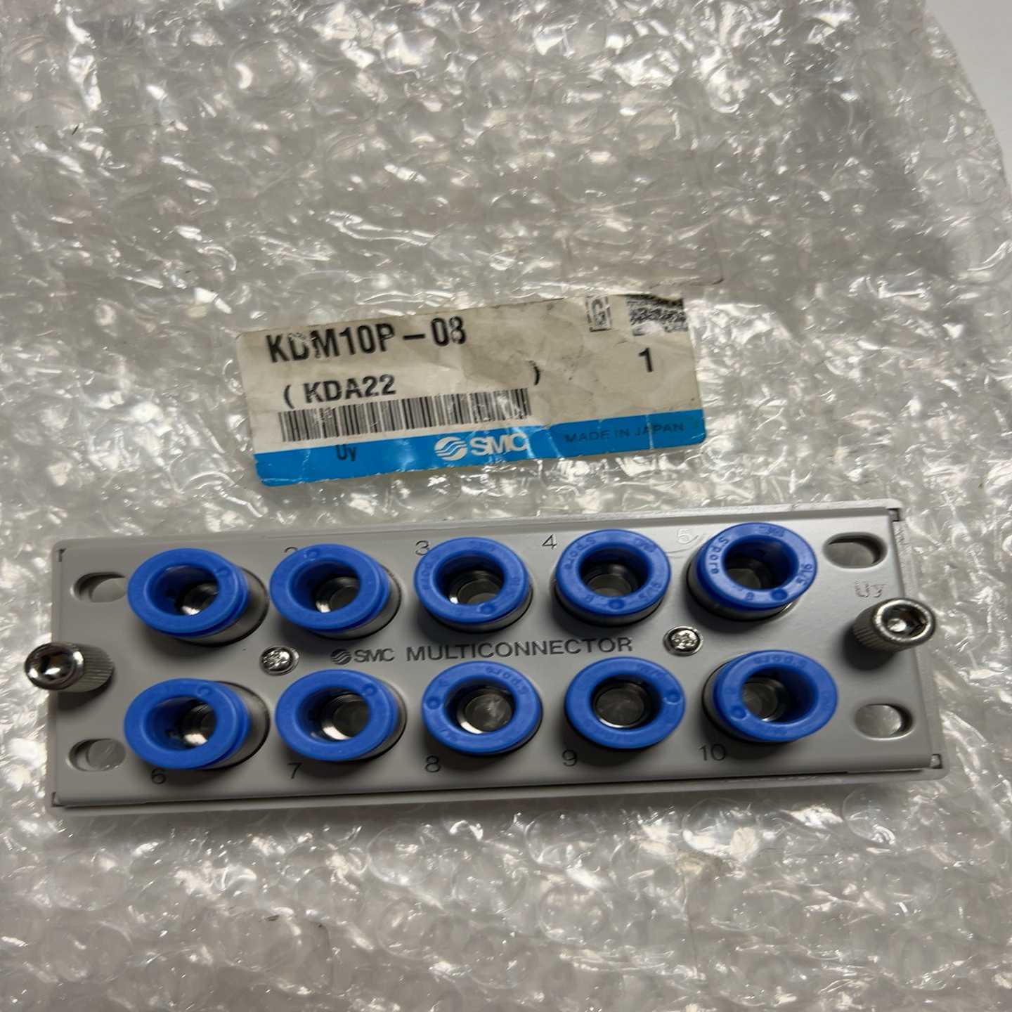 询价SMC多管对接式接头KDM10P-08,全新未使用过库存1套