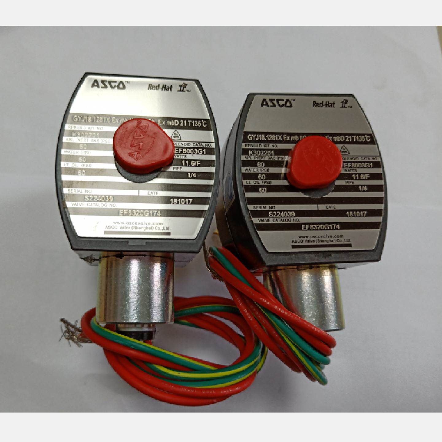 议价美国ASCO电磁阀 EF8320G174 24DC黄铜 防爆 两位三通