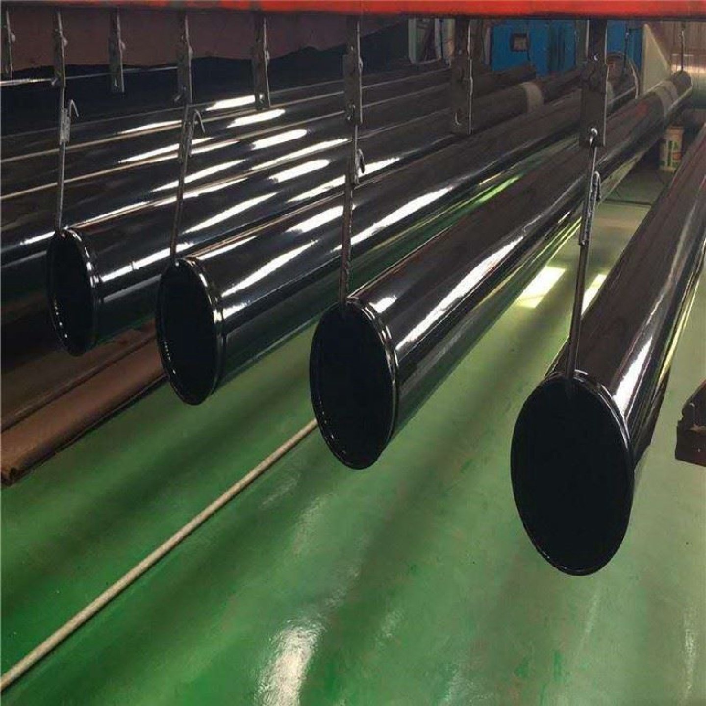 热浸塑穿线管电缆保护穿线钢管直埋内外涂塑管承插式DN100电力管