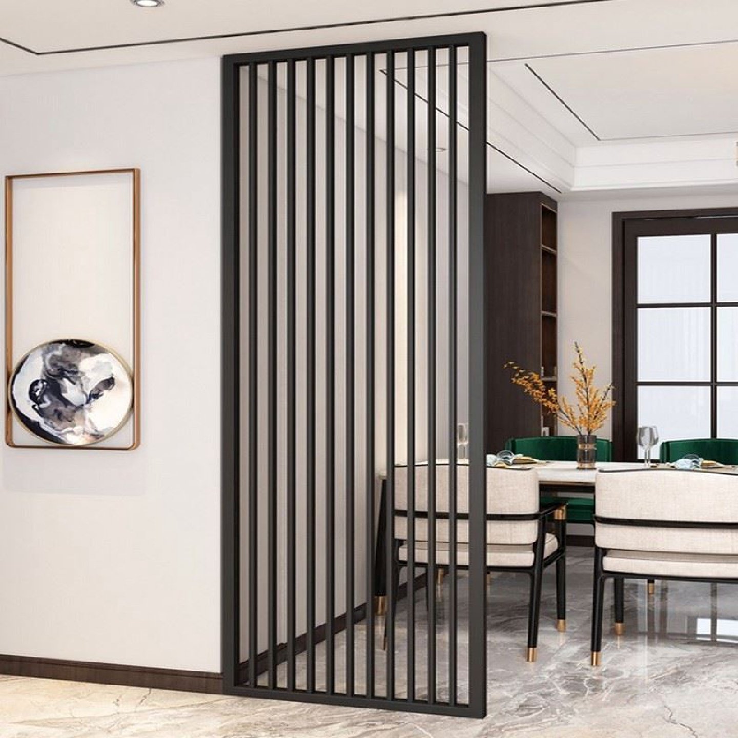 不锈钢金属屏风户外庭院假山流水迎门影壁背景墙定制中式酒店格栅,基础建材,屏风,淘宝优惠券,粉丝福利购,淘宝优惠卷