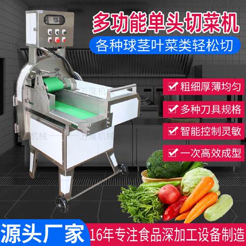 大型全自动果蔬切片机萝卜黄瓜切条切丝机饭堂用多功能切菜机厂家