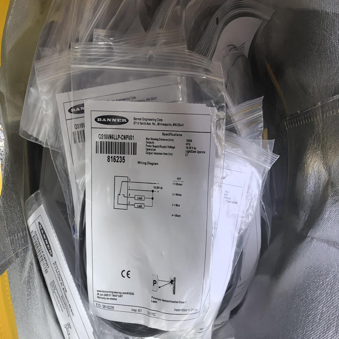 【请询价】邦纳传感器QS18VN6LLP-CNPV01 全新原装正品