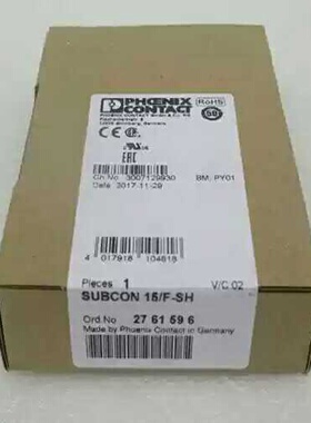 议价现货 SUBCON 15/F-SH 2761596 菲尼克斯连接器 15针全新原装