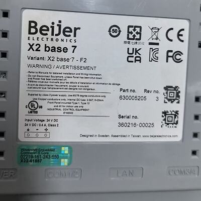 议价Beijer北尔X2base7F2触控屏幕型号6300