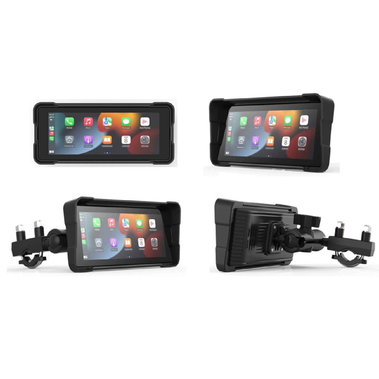 跨境6.25寸摩托车机车行车记录仪无线carplay专用便携式智慧屏