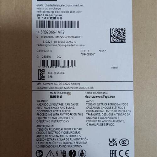 询价3RB20661MF2电子式过载继电器