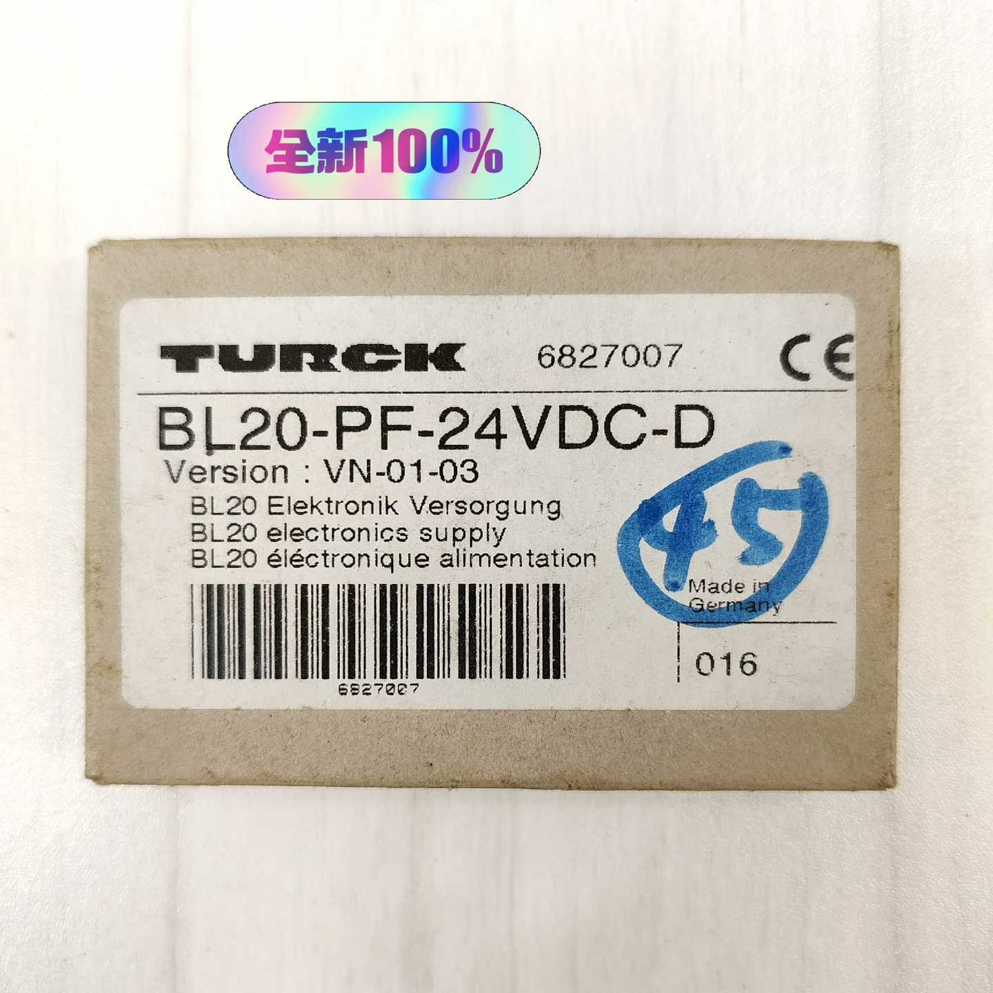 【议价】图尔克BL20-PF-24VDC-D总线电源安全适用