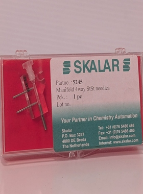 Skalar5245-5G4Way歧管不锈钢Perspex实验室针头连接器