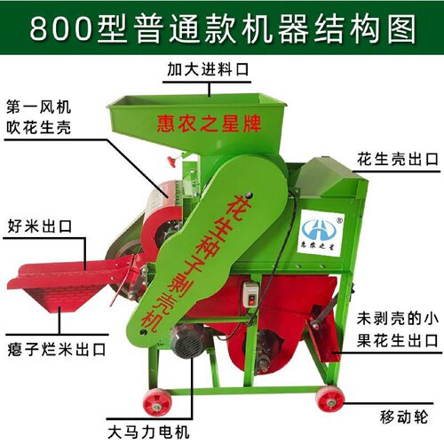 新款花生种剥壳机家用剥花生种机器脱壳机榨油坊小型花生去壳机厂