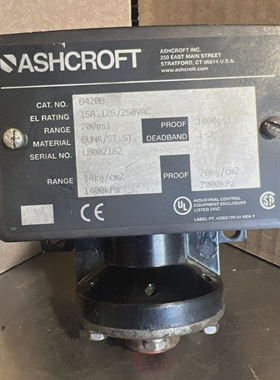 ASHCROFTB420B125/250VAC15A200PSINosSurplus