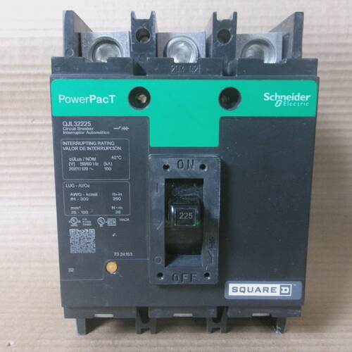 NEW Square D QJL QJL32225 3 Pole 225 Amp 240V Circuit Breake