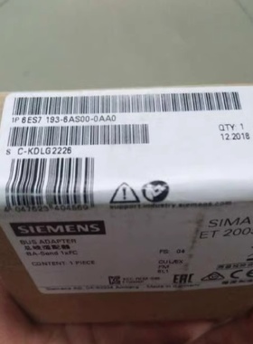 议价西门子6ES7193-6AS00-0AA0 ET200总线配接器6ES71936AS000AA0