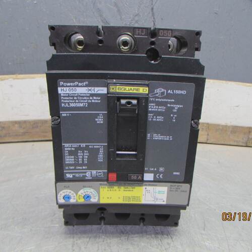 SquareDHJL36050M72MCP断路器3P600V50A干净优惠