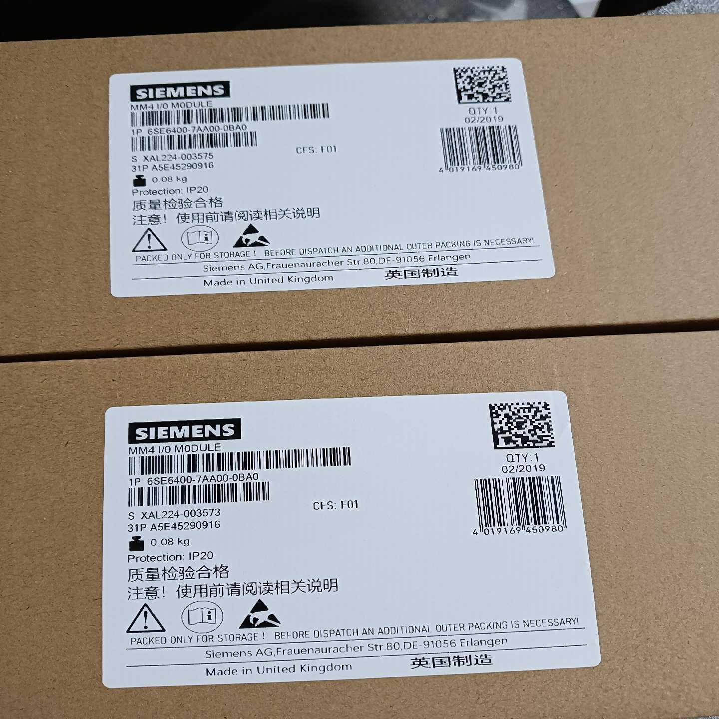 询价6SE6400-7AA00-0BA0西门子变频器附件IO接线