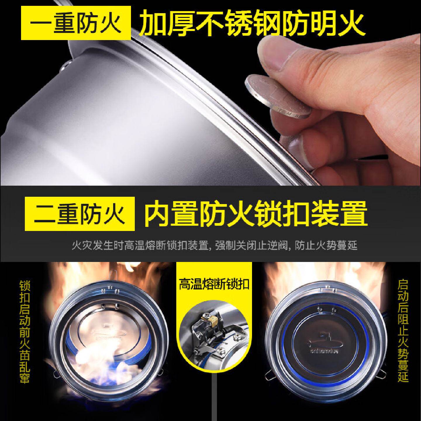 潜水艇304不锈钢防火止逆阀GH160厨房油烟机公共烟道止回阀A160G
