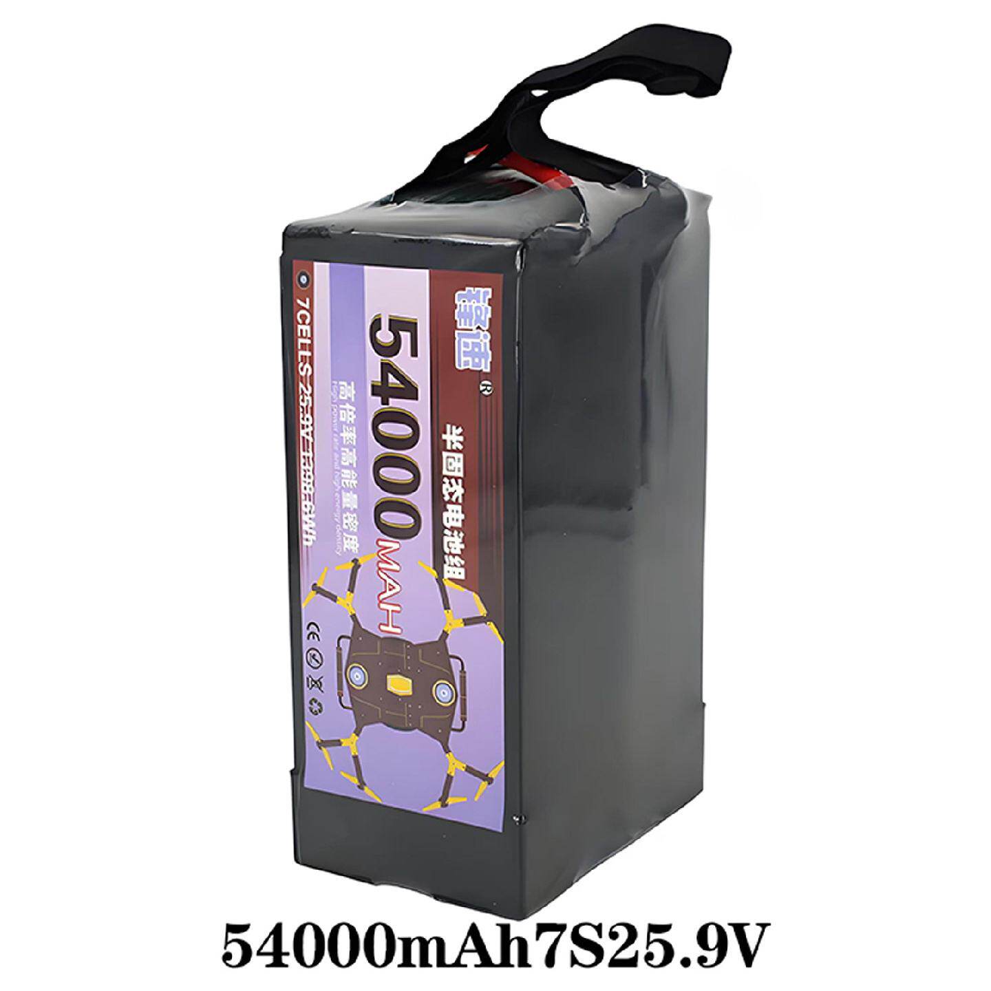 54000mah6S-24S测绘培训农用植保打药无人机半固态锂电池