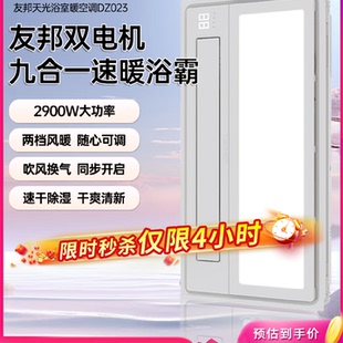 友邦双电机智能浴霸吹风暖照明换气嵌入式暖风机卫生间浴室DZ023