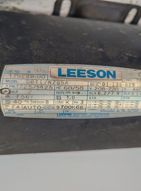 Leeson115288.00电机,2HP1725RPM56HZTEFC3PH