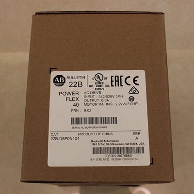 议价罗克韦尔PowerFlex525 变频器25B-D037N114 AB全新 25BD037N1