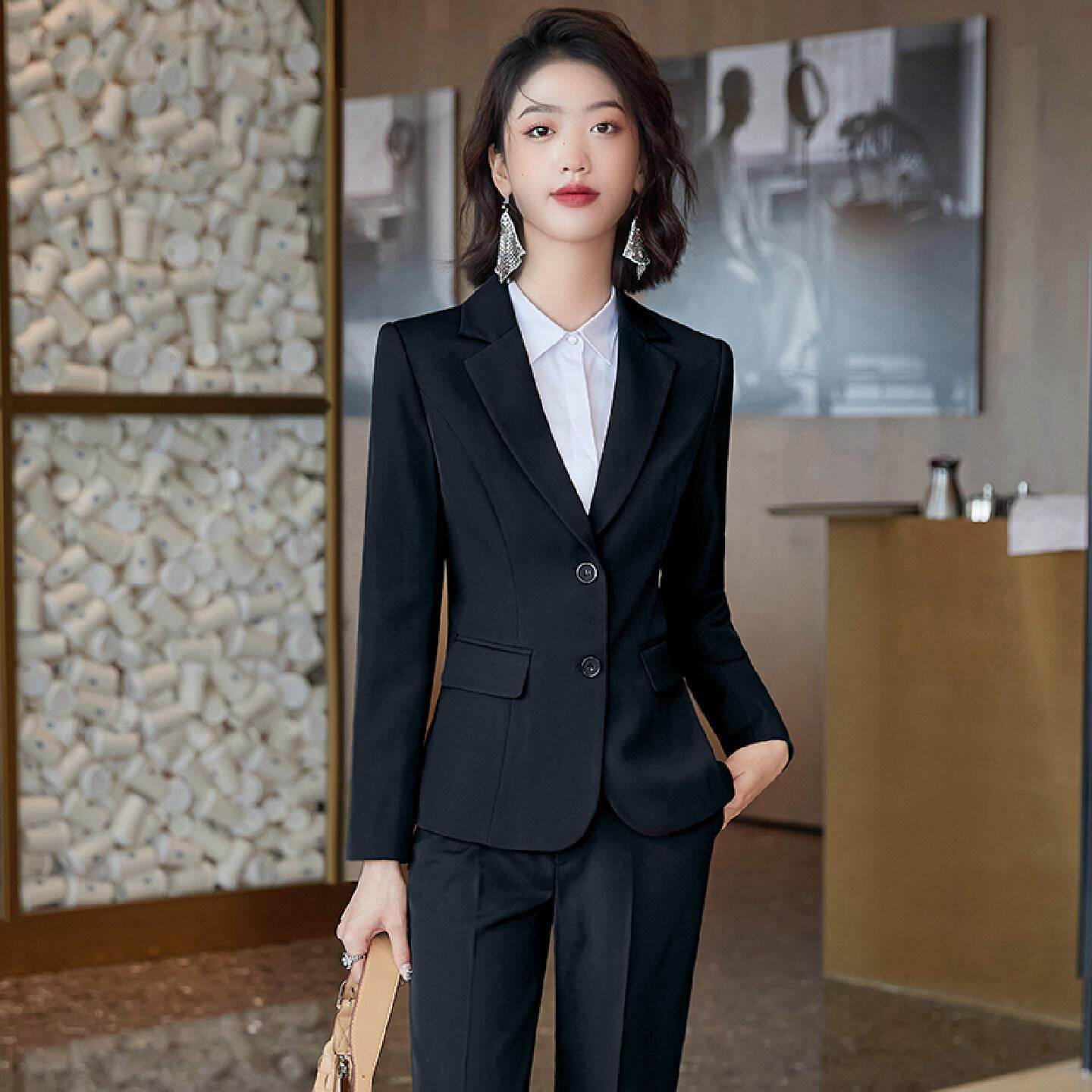 西装外套女春秋职业装酒店工装气质工作服正装套装大学生面试西服
