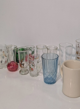 Lotof15VintageDrinkware,IncludingRareUSGlassAuntPo
